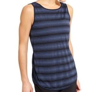 Athleta Sun Stripe Tank Navy Blue Layered XS